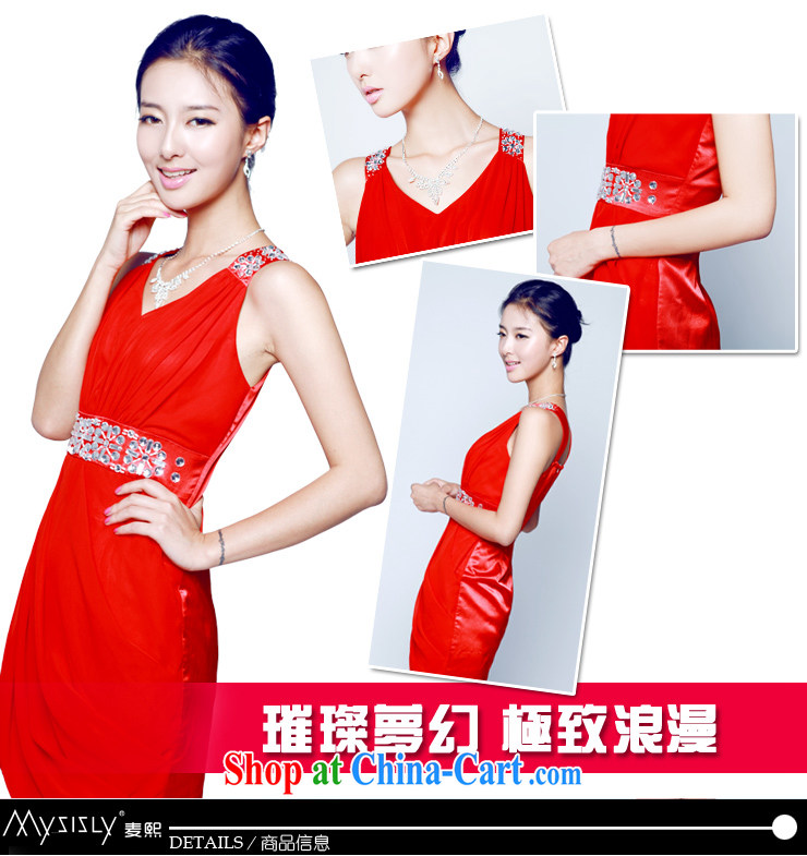2014 new Mak Hee-elegance red wedding dresses toast short bridesmaid clothing dresses water drilling cosmetic short dress red XL/170 pictures, price, brand platters! Elections are good character, the national distribution, so why buy now enjoy more preferential! Health