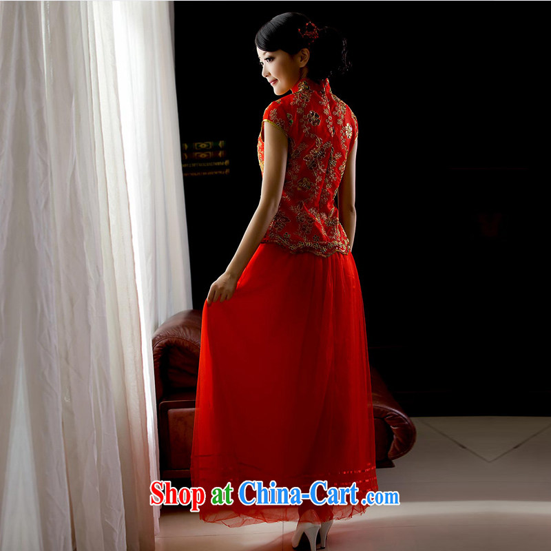 The proverbial hero once and for all by 2014 as soon as possible new women with stylish improved cheongsam dress red wedding dress toast clothing retro bridal with a skirt ND 002 red 2 XL, fatally jealous once and for all, and, on-line shopping