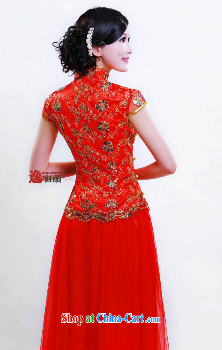 The proverbial hero once and for all -- 2014 new female fashion improved cheongsam dress red wedding dress toast clothing retro bridal with a skirt ND 002 red 2 XL pictures, price, brand platters! Elections are good character, the national distribution, so why buy now enjoy more preferential! Health