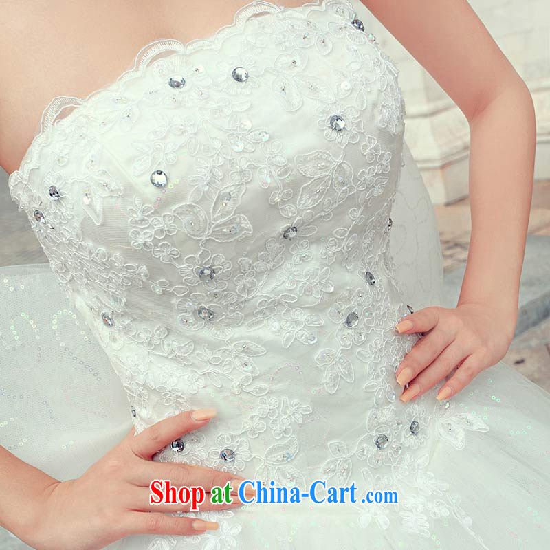 The wedding new Korean Princess Mary Magdalene chest sweet Deluxe Big-tail 735 wedding M, a bride, shopping on the Internet