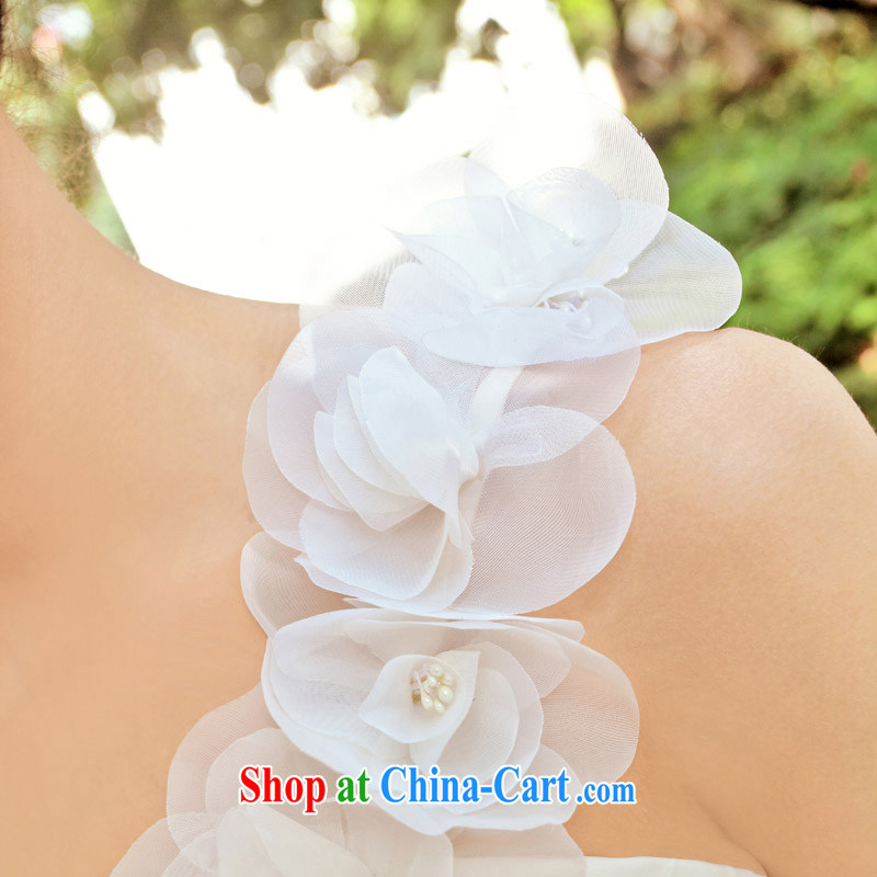 The bride's single shoulder flowers shaggy wedding Korean version with Princess wedding 849 L, the bride, shopping on the Internet