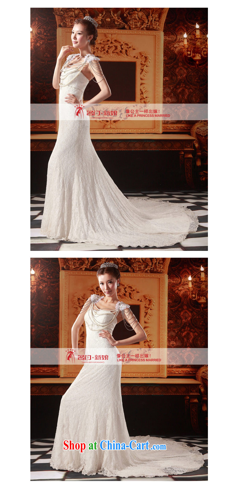 The bride's small tail wedding New Long, elegant wedding 847 L pictures, price, brand platters! Elections are good character, the national distribution, so why buy now enjoy more preferential! Health
