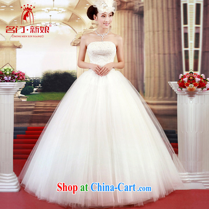 The bride Korean wiped chest Princess sweet Korean-style with tie wedding 717 M