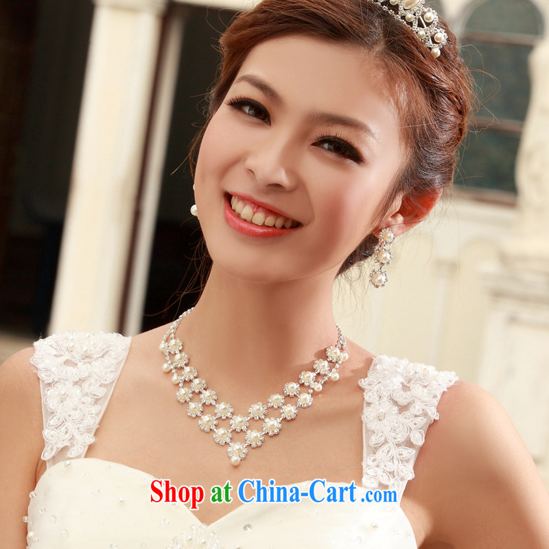 The bridal accessories bridal jewelry bridal necklace set wedding dresses water diamond necklace marriage 027 silver, a bride, shopping on the Internet