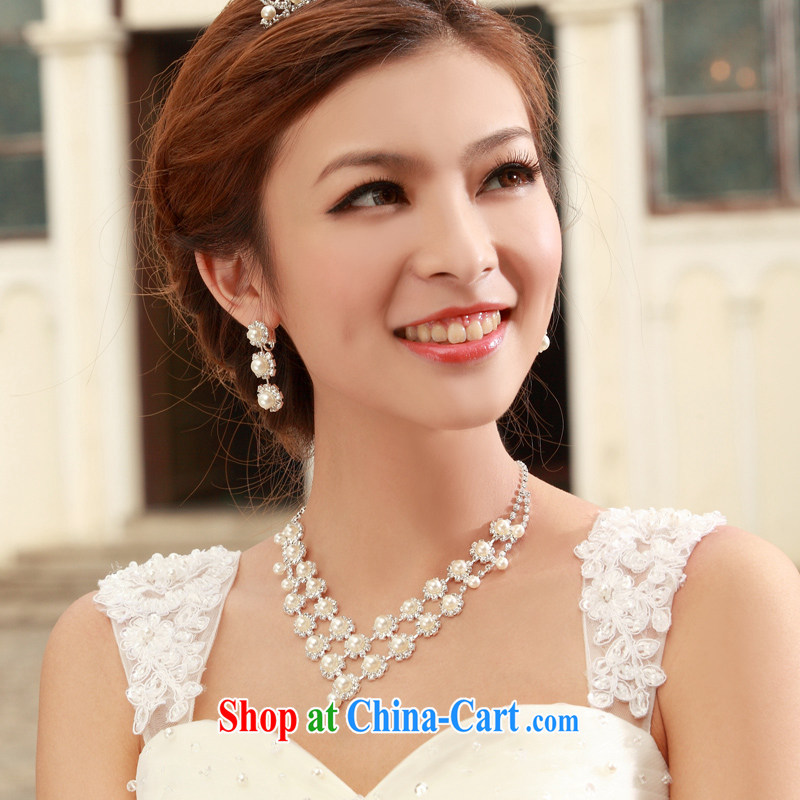 The bridal accessories bridal jewelry bridal necklace set wedding dresses water diamond necklace marriage 027 silver, a bride, shopping on the Internet