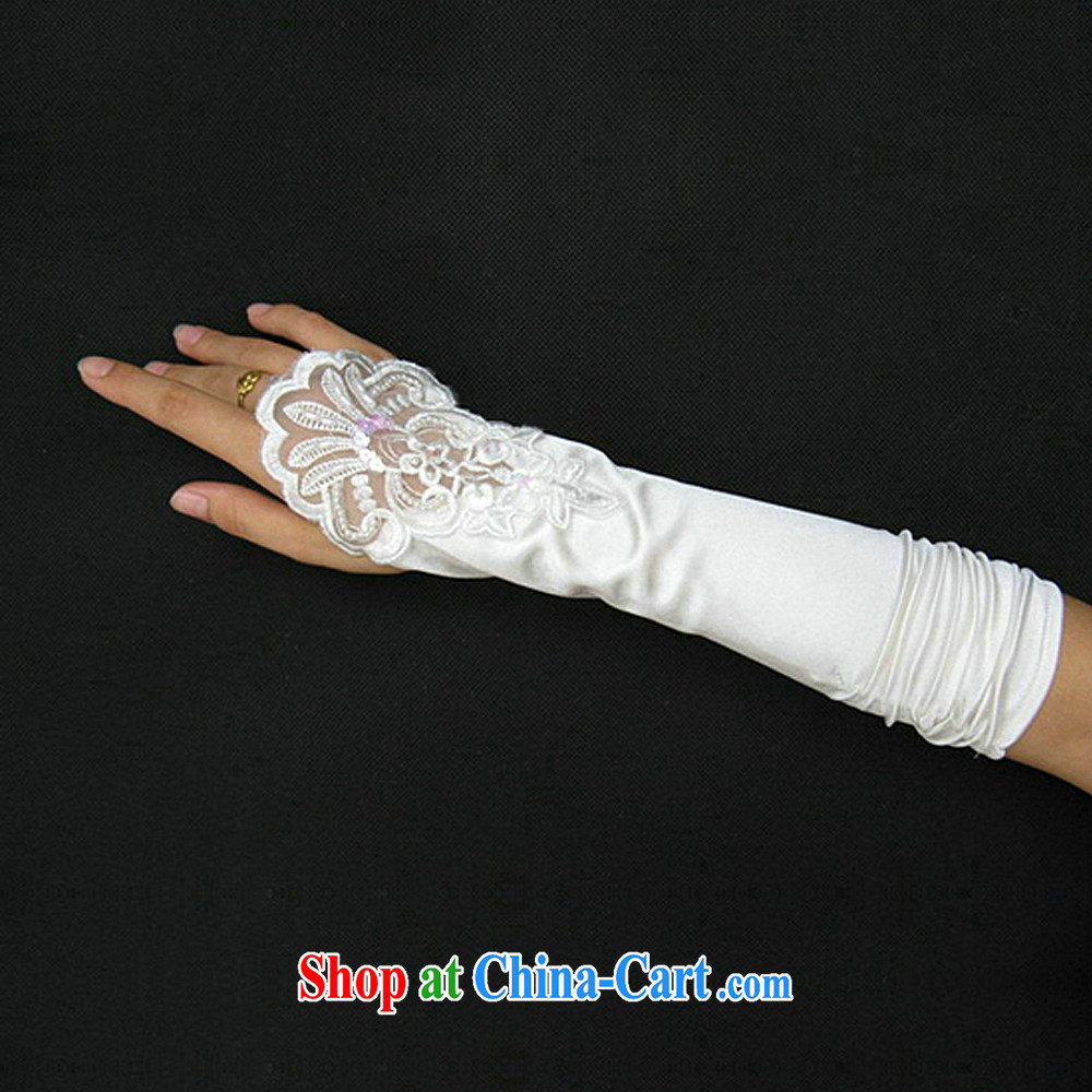 The bride's wedding gloves new, Pearl bridal gloves dress gloves wedding gloves 07 m White, a bride, online shopping