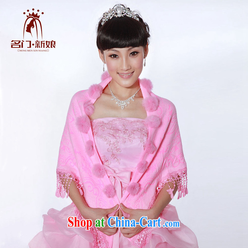 The bride's wedding dress shawls shawls, bridal shawls 001 red_pink pink