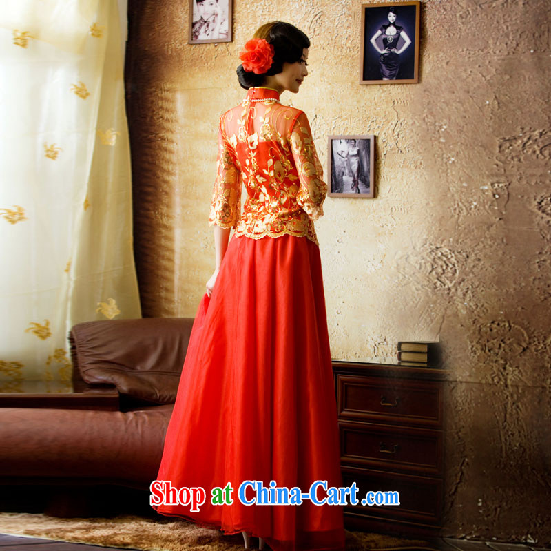 Subject to conditions and strong marriage cheongsam dress, bride cuff toast clothing and stylish red XL, fatally jealous once and for all, and, shopping on the Internet