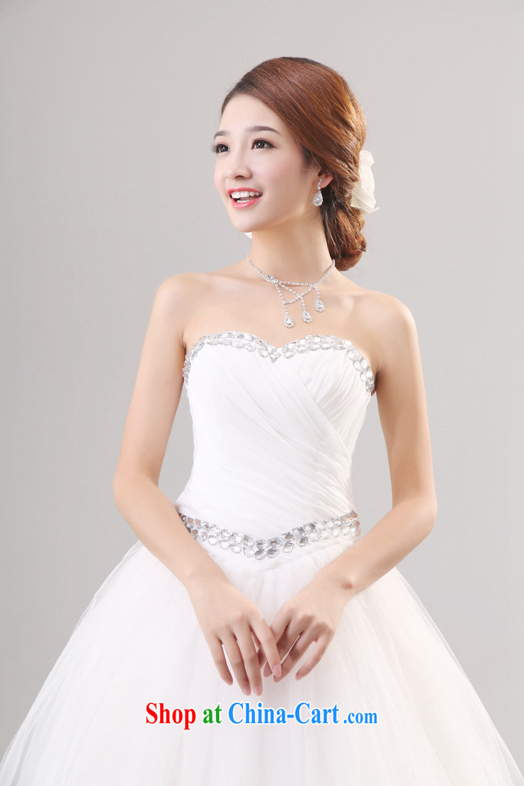 2014 new Mak Hee-sweet Princess wedding water drilling design and elegant simplicity and crystal diamond Palace Korean Princess white XL/170 pictures, price, brand platters! Elections are good character, the national distribution, so why buy now enjoy more preferential! Health