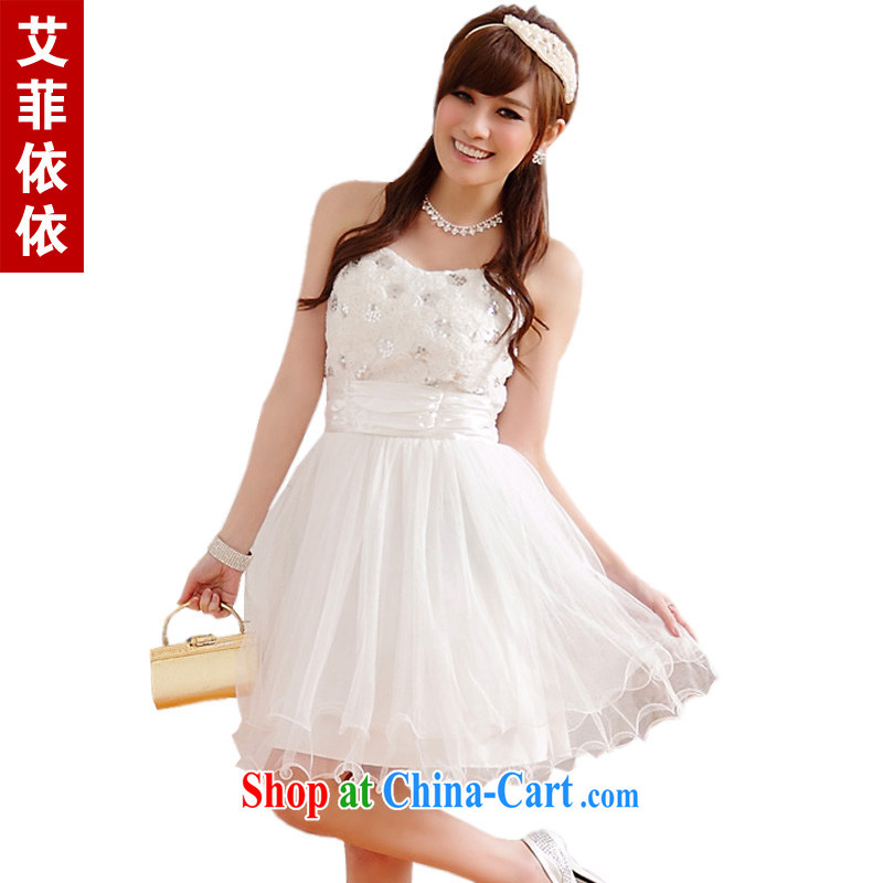 The heartrending rose lace Princess small dress 2015 Korean short wedding bridal bridesmaid chair wedding Palace chest bare yarn dress 4286 rose XXXL, the parting, and shopping on the Internet