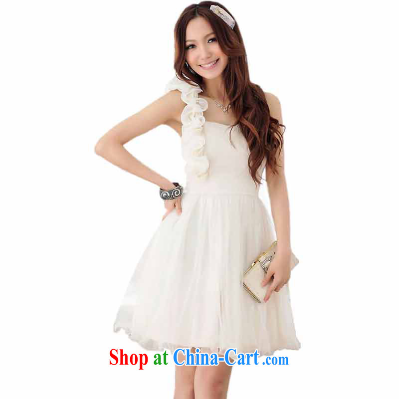 The parting the shoulder Princess Mary Magdalene chest small dress 2015 Korean short annual meeting hosted lace flowers the waist dresses 3759 light purple XL, the parting, and shopping on the Internet