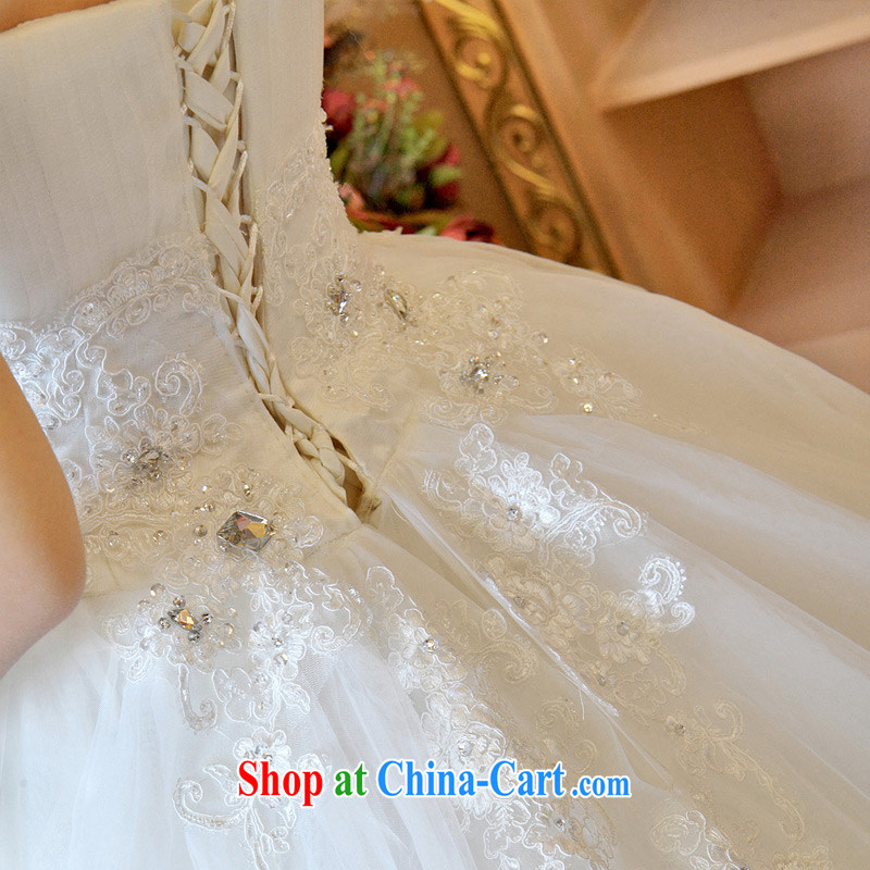 The bride's new Korean version shaggy Princess wedding Korean-style smears chest wedding 818 tail the lint-free cloth, L, the bride, shopping on the Internet