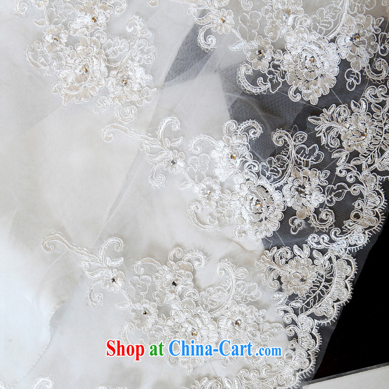 The bride's new Korean version shaggy Princess wedding Korean-style smears chest wedding 818 tail the lint-free cloth, L, the bride, shopping on the Internet
