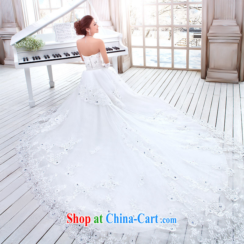 The bride's new Korean version Mary Magdalene Princess chest Korean tail wedding 811 tail standard, L, the bride, shopping on the Internet