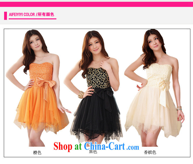 The Parting does not rule out chest dress 2015 Korean version of the new women short marriage banquet bridesmaid bridal bowtie hot skirts 4310 champagne color XXXL pictures, price, brand platters! Elections are good character, the national distribution, so why buy now enjoy more preferential! Health