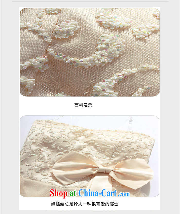 The Parting does not rule out chest dress 2015 Korean version of the new women short marriage banquet bridesmaid bridal bowtie hot skirts 4310 champagne color XXXL pictures, price, brand platters! Elections are good character, the national distribution, so why buy now enjoy more preferential! Health