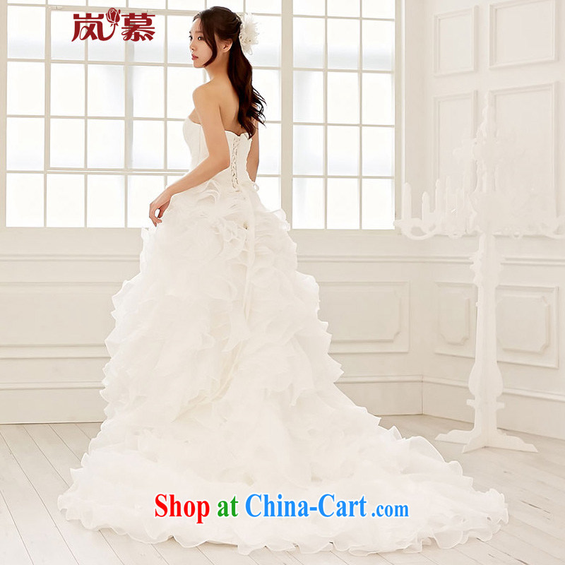 Sponsors The 2015 original Korean sweet wind ultra-multi-level the root of the tail bridal wedding white XL, sponsors, and shopping on the Internet