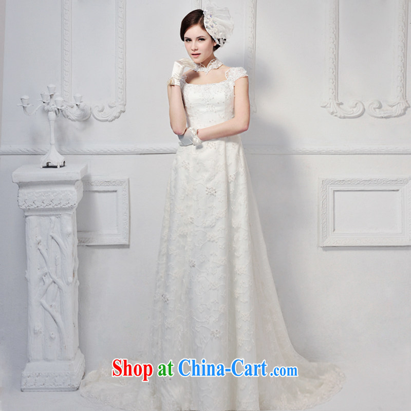 2015 new spring wedding dresses Korean lace package shoulder wedding dresses end of the quarter wedding dresses 8605 tail 50 CM tailored