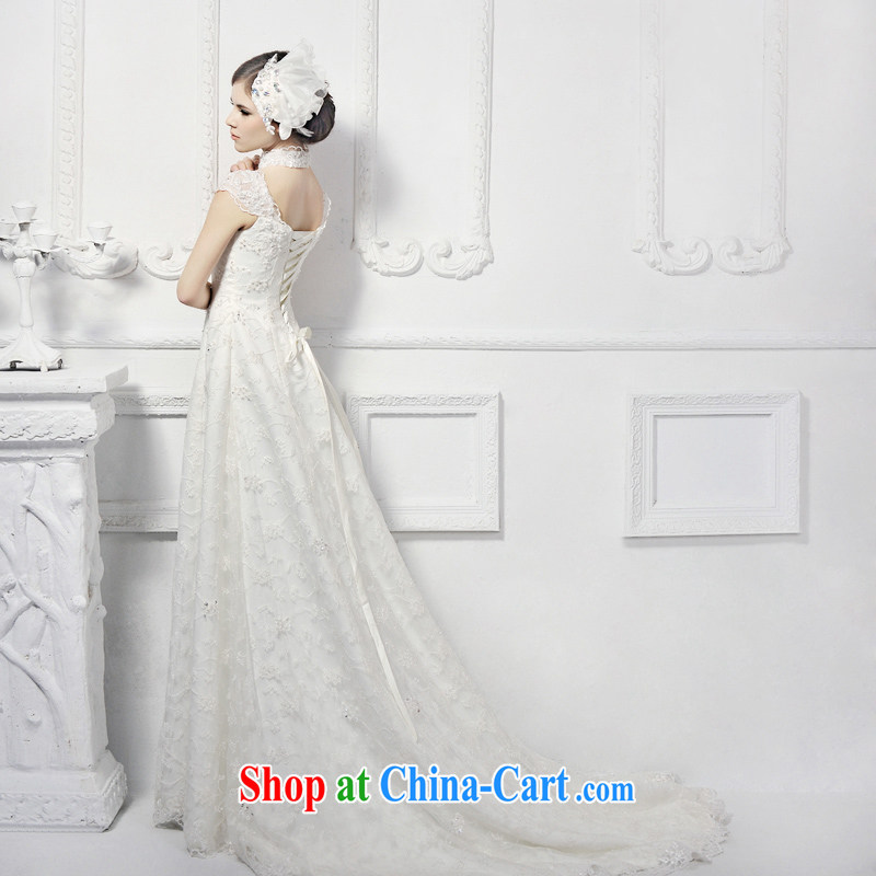 2015 new spring wedding dresses Korean lace package shoulder wedding dresses end of the quarter wedding dresses 8605 tail 50CM tailor, garden, shopping on the Internet