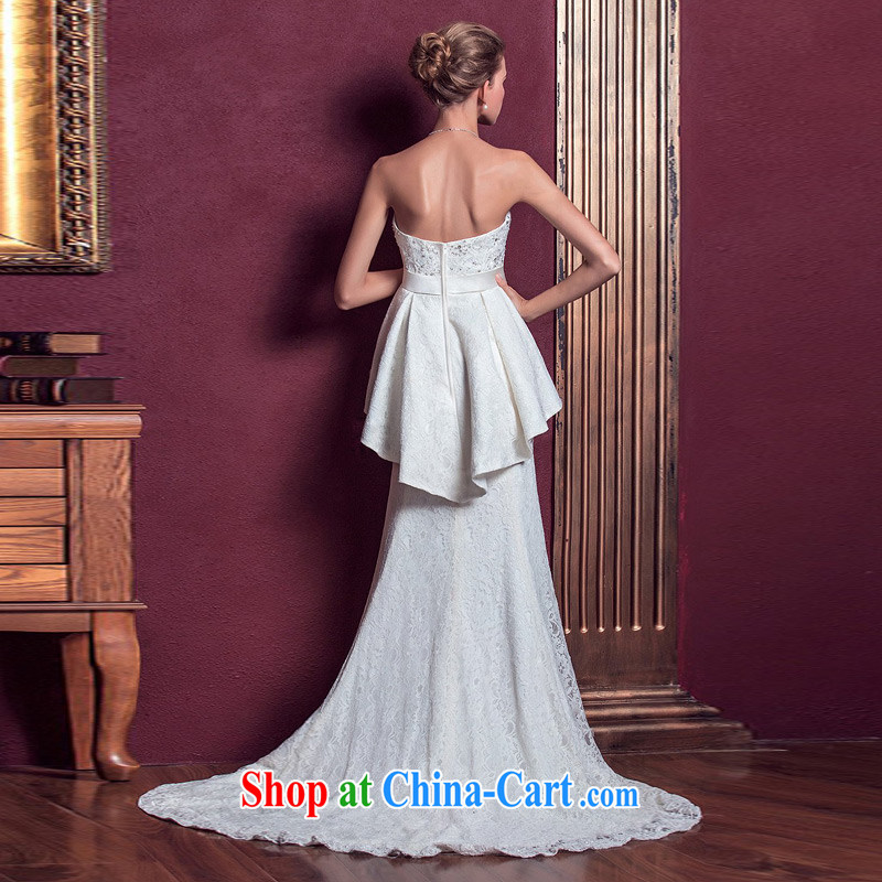 The bride's wedding dresses elegant small tail wedding wiped chest lace wedding new 972 L, a bride, and shopping on the Internet