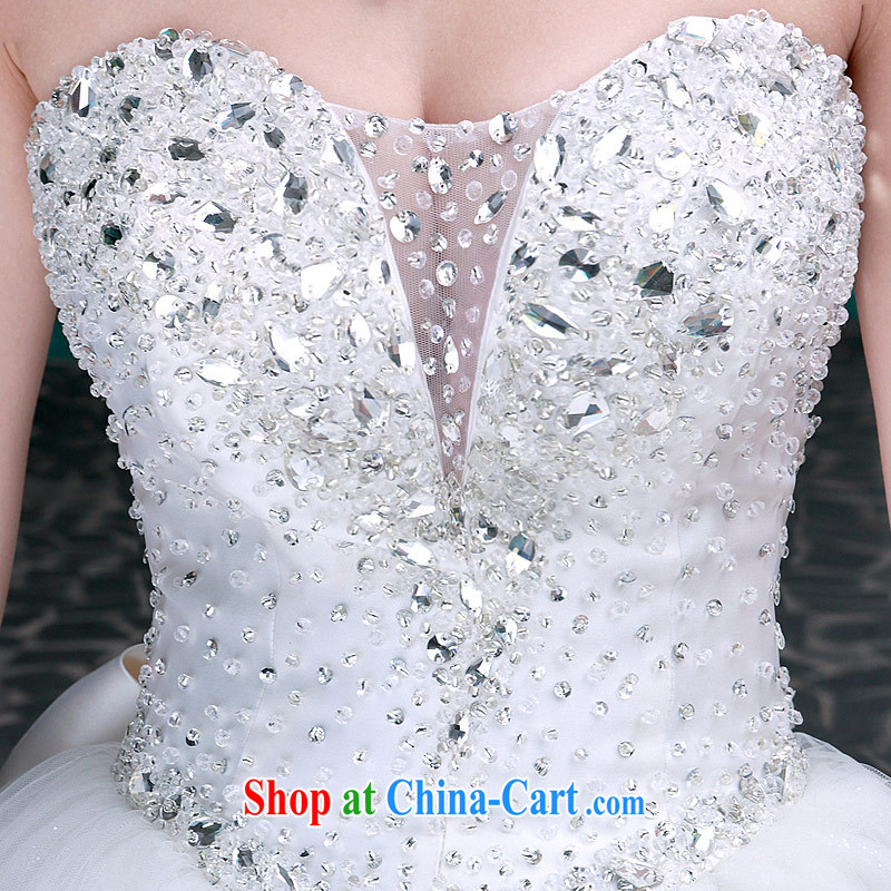 The bride's New Deluxe Big-tail wedding sweet Princess V-neck wedding dresses A L 970, a bride, and shopping on the Internet
