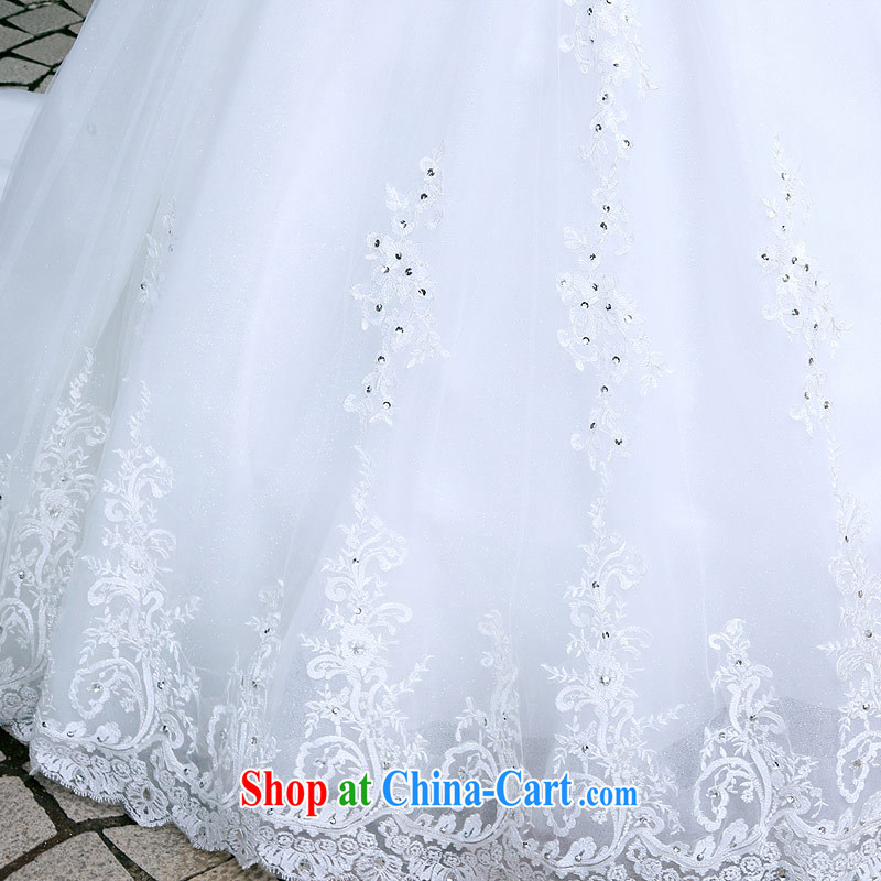 The bride's New Deluxe Big-tail wedding sweet Princess V-neck wedding dresses A L 970, a bride, and shopping on the Internet