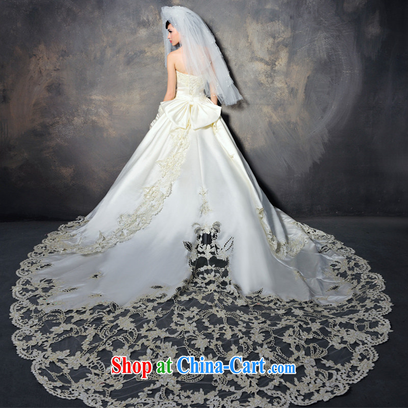 Full court in Europe and America, antique wood drill custom wedding dresses wiped his chest Royal hotel-tail 2015 new S 1282 tail 100 CM tailored to full Chamber-fang, shopping on the Internet