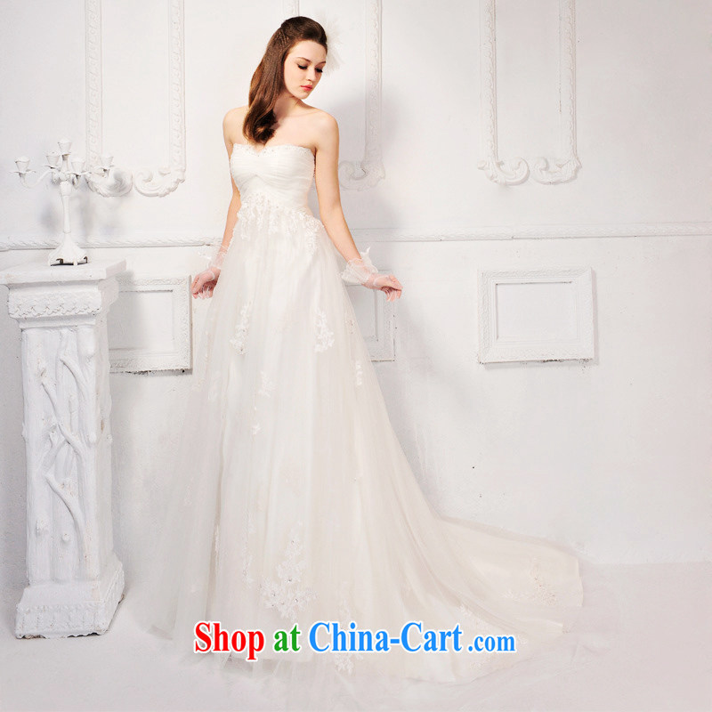 full court-fang_MTF Korean wiped chest elegant lace-tail wedding dresses 2015 new S 600 tail 50CM tailor