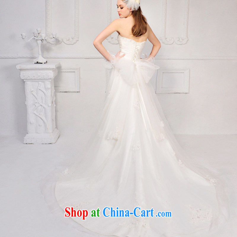 full court-fang/MTF Korean wiped chest elegant lace-tail wedding dresses 2015 new S 600 tail 50CM tailor, garden, and shopping on the Internet