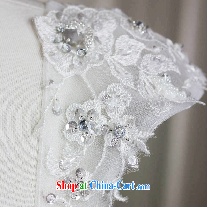 9099 MTFS lace crystal package shoulder bare chest two-Korea edition noble Deluxe Big-tail wedding with, tailor, garden, shopping on the Internet