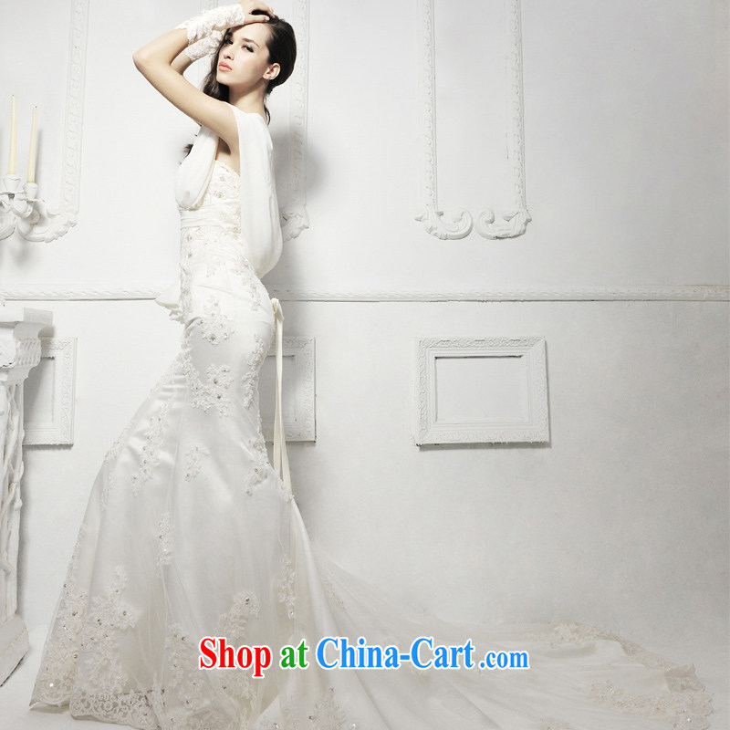 full court-fang/MTF 2015 new S 1285 elegant lace-tail crowsfoot bridal wedding ivory tail 50CM tailor, garden, and shopping on the Internet