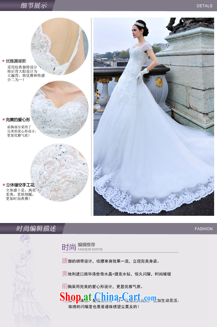 2015 Paris site wedding dresses V brought back exposed wood drill package shoulder tail Palace elegant and luxurious tail wedding S 1296 tail 100 CM tailored pictures, price, brand platters! Elections are good character, the national distribution, so why buy now enjoy more preferential! Health