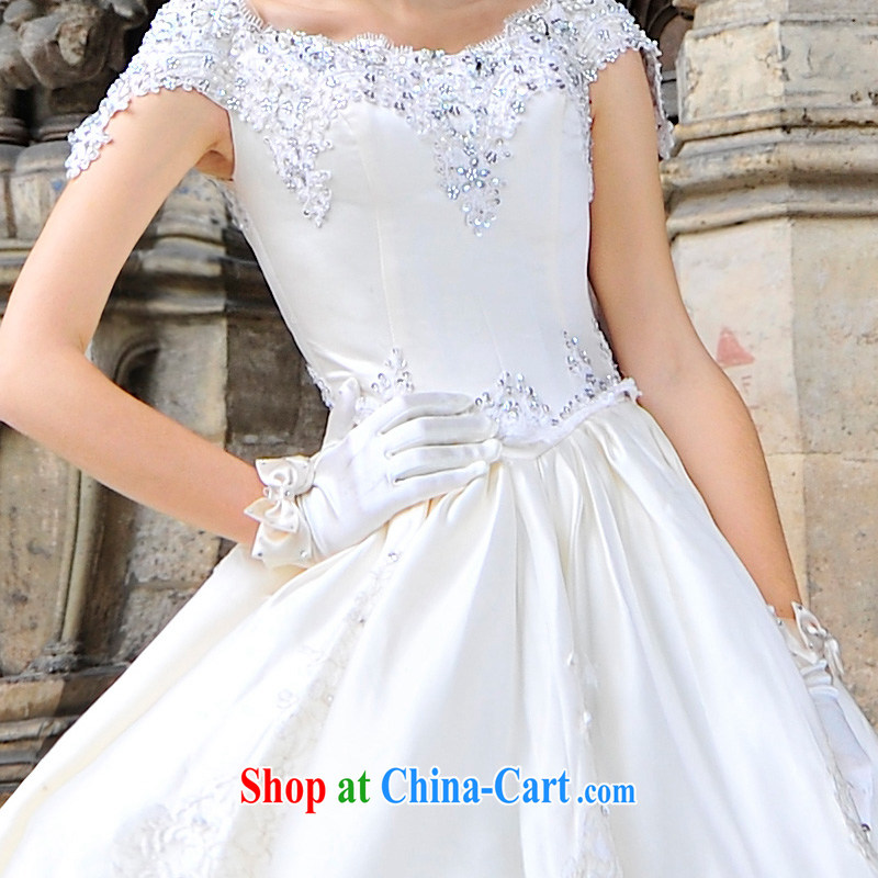 2015 Paris site tail wedding dresses only American retro court field shoulder sexy parquet drill wedding s 1292 tail 50 CM tailored 15 - 20 days, full court, and, on-line shopping