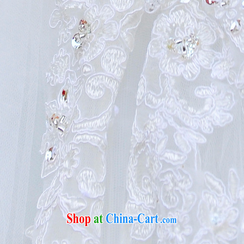 2015 Paris site wedding dresses elegant bare chest sweet tie-Princess-tail wedding s 1295 ivory-tail 50 CM tailored, full-court, shopping on the Internet