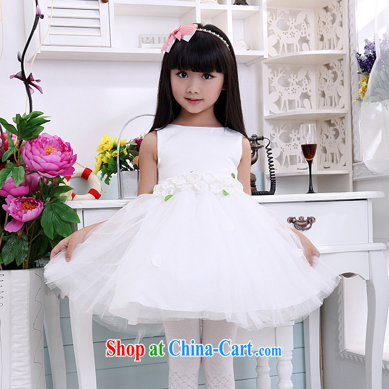 Moon 珪 guijin dresses children show children serving dance uniforms cygnets shaggy dress T07m White 10, scheduled 3 Days from Suzhou shipping