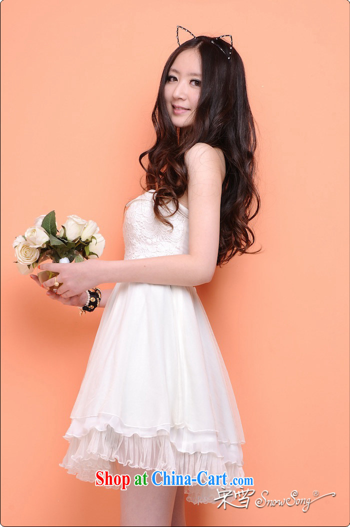 Song snow-2014 spring and summer with new dress bridesmaid dress lace bare chest skirt dress snow woven dresses short wedding dresses, LBAS 04 white L/XL pictures, price, brand platters! Elections are good character, the national distribution, so why buy now enjoy more preferential! Health