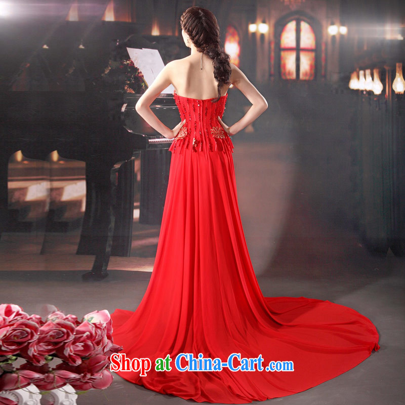 The bride's long red dress new wedding dress toast serving 875 L, the bride, shopping on the Internet