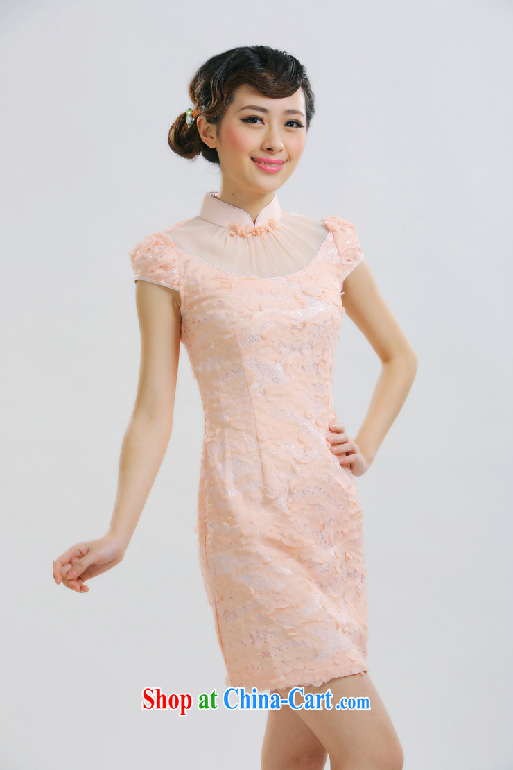 Slim li know 2015 new sweet romantic graphics thin retro dress dresses retro Palace wind of aristocratic ladies China wind cheongsam QLZ Q 15 6010 pink M pictures, price, brand platters! Elections are good character, the national distribution, so why buy now enjoy more preferential! Health