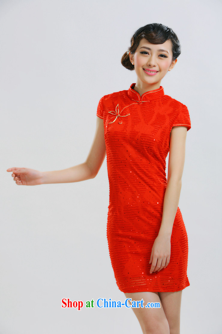 Slim li know 2014 new bride dresses with improved short brides with stylish retro summer dresses brides dresses loaded QJ 010 red XL pictures, price, brand platters! Elections are good character, the national distribution, so why buy now enjoy more preferential! Health