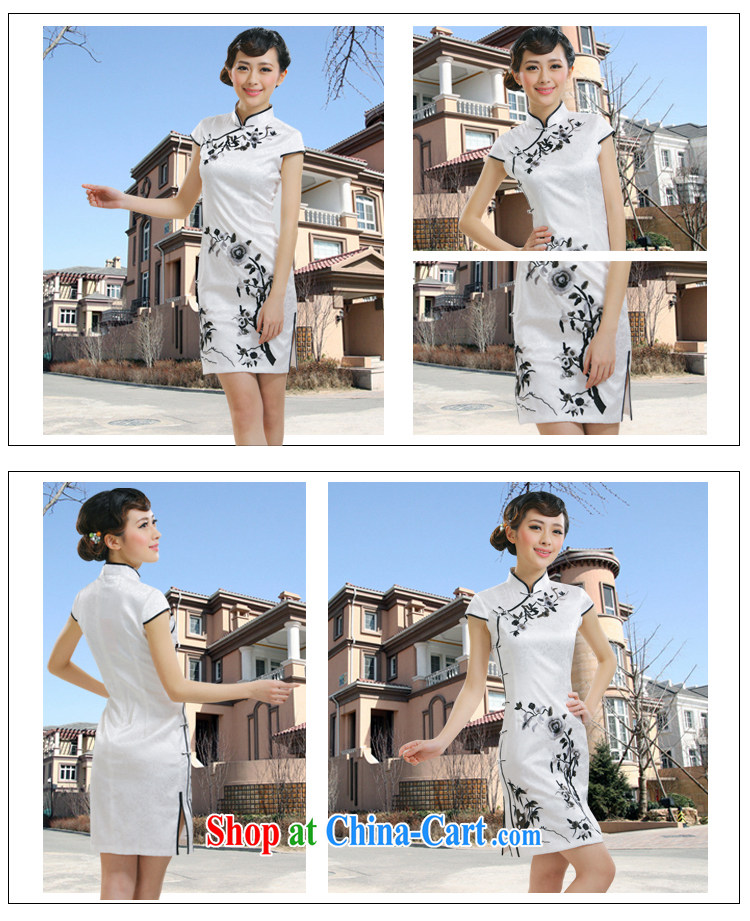 Slim li know 2015 spring and summer new cheongsam stylish improved embroidery flowers cheongsam white embroidered cheongsam dress QR 010 - 823 white XL pictures, price, brand platters! Elections are good character, the national distribution, so why buy now enjoy more preferential! Health