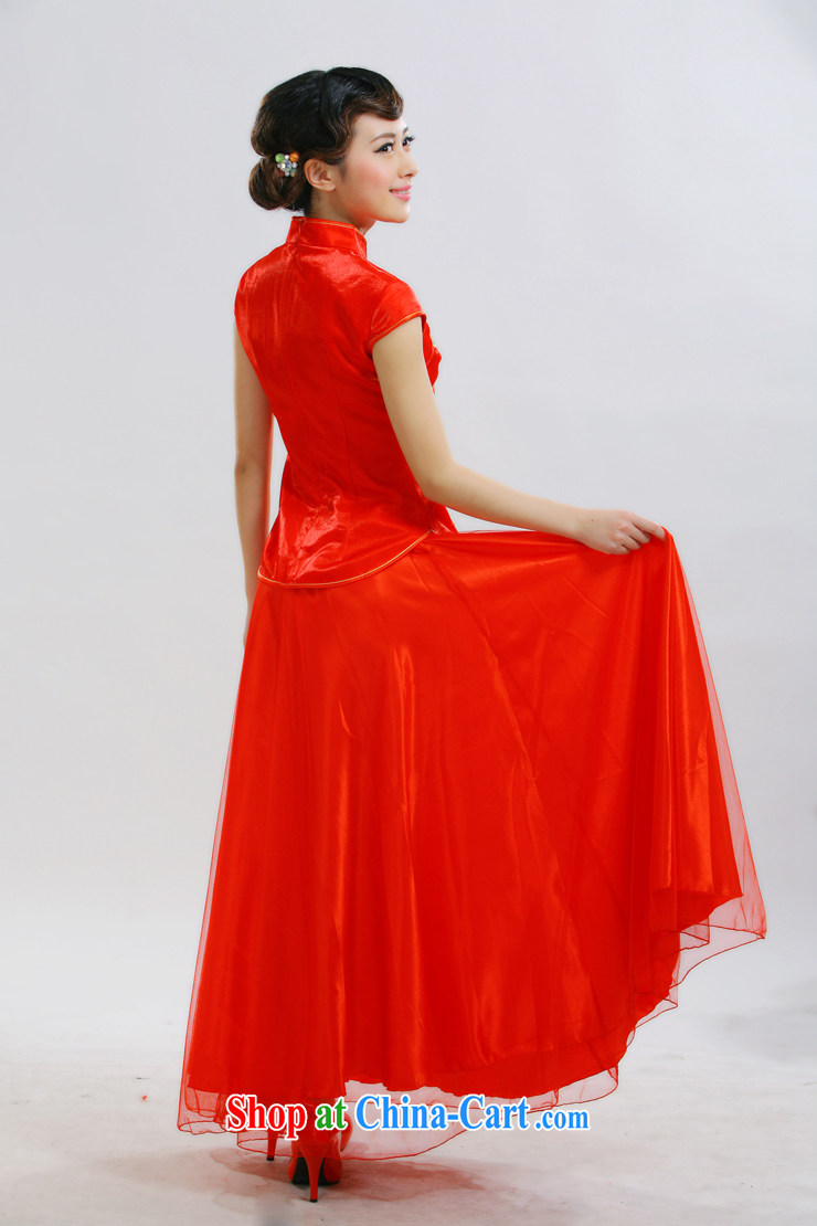 2015 new bride dresses with improved Chinese Dress cheongsam dress red and stylish bows. Marriage dresses skirts QT 080 red XXXL pictures, price, brand platters! Elections are good character, the national distribution, so why buy now enjoy more preferential! Health