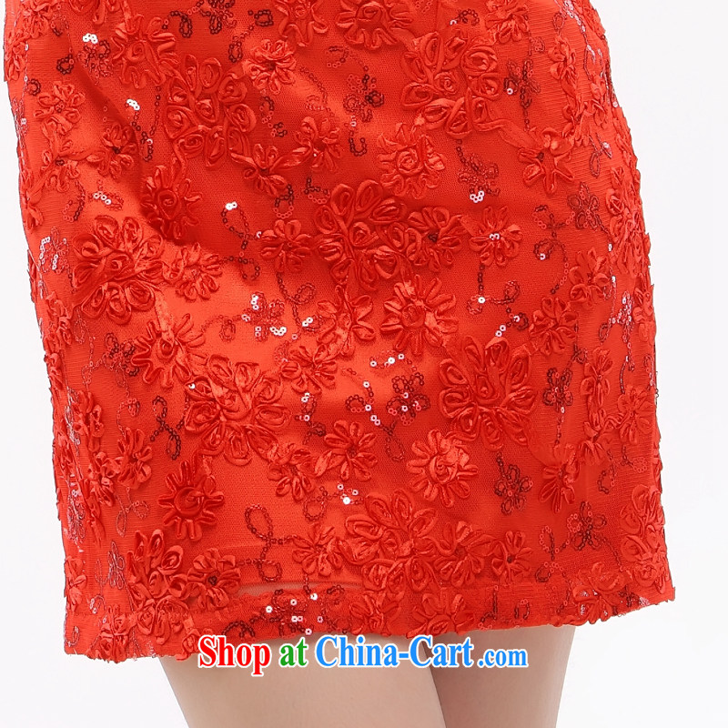 Slim li know that daily retro cheongsam dress improved stylish bridal wedding bridesmaid dress 2015 new lace QW 001 - 1 red XL, slim Li (Q . LIZHI), shopping on the Internet