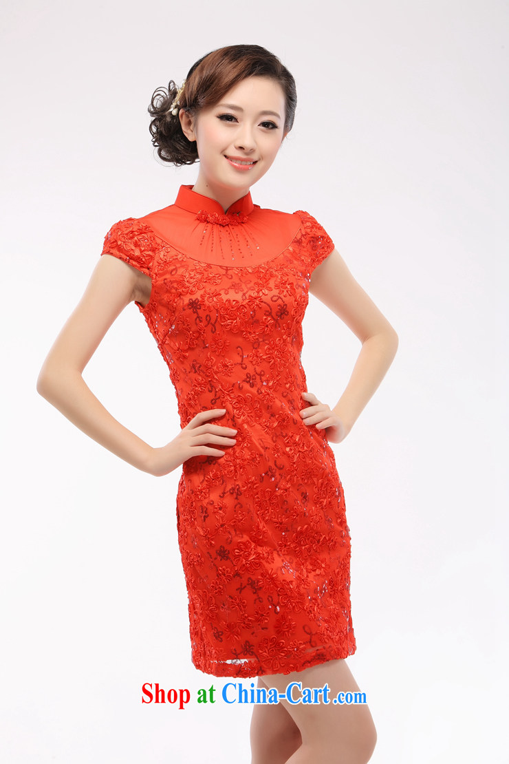 Slim li know daily retro dresses skirts improved stylish bridal wedding bridesmaid dress 2015 new lace QW 001 - 1 red XL pictures, price, brand platters! Elections are good character, the national distribution, so why buy now enjoy more preferential! Health