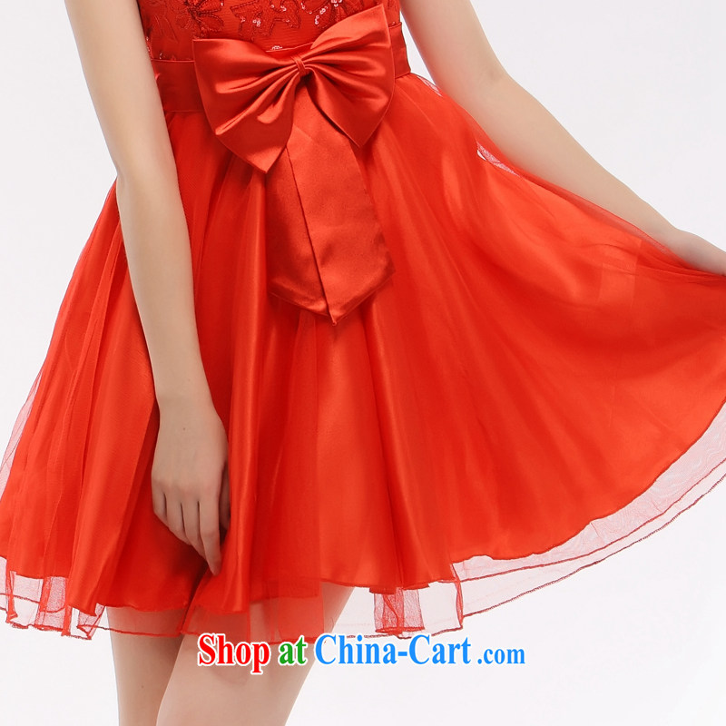 2014 summer new pregnant women short brides with bows dresses wedding dresses red dress slim Li know QT 15 - 1 red L, slim Li (Q . LIZHI), online shopping