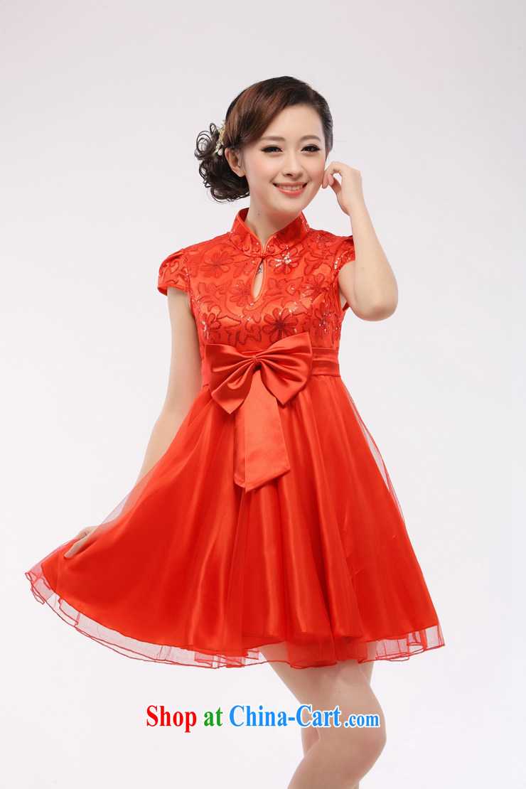 2014 summer new pregnant women short, bride with bows dresses wedding dresses red dress slim Li know QT 15 - 1 red L pictures, price, brand platters! Elections are good character, the national distribution, so why buy now enjoy more preferential! Health