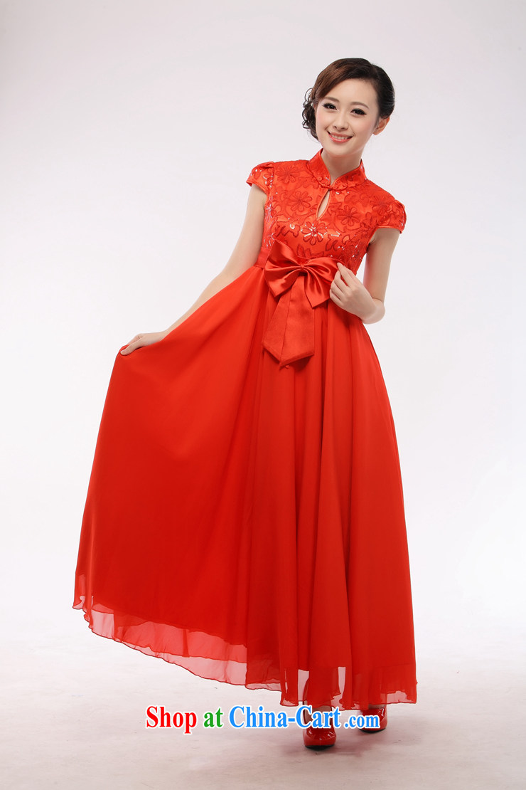 Slim li know 2015 summer new, pregnant brides with bows dresses wedding dresses red dress QT 15 - 2 red M pictures, price, brand platters! Elections are good character, the national distribution, so why buy now enjoy more preferential! Health