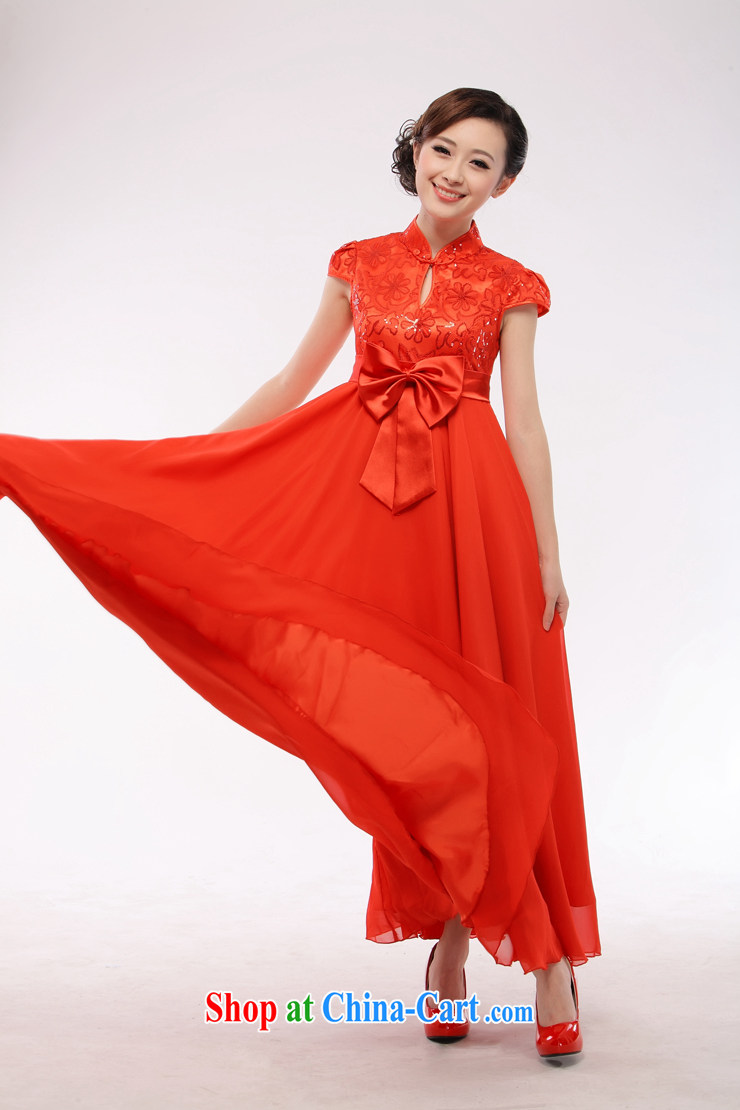 Slim li know 2015 summer new, pregnant brides with bows dresses wedding dresses red dress QT 15 - 2 red M pictures, price, brand platters! Elections are good character, the national distribution, so why buy now enjoy more preferential! Health