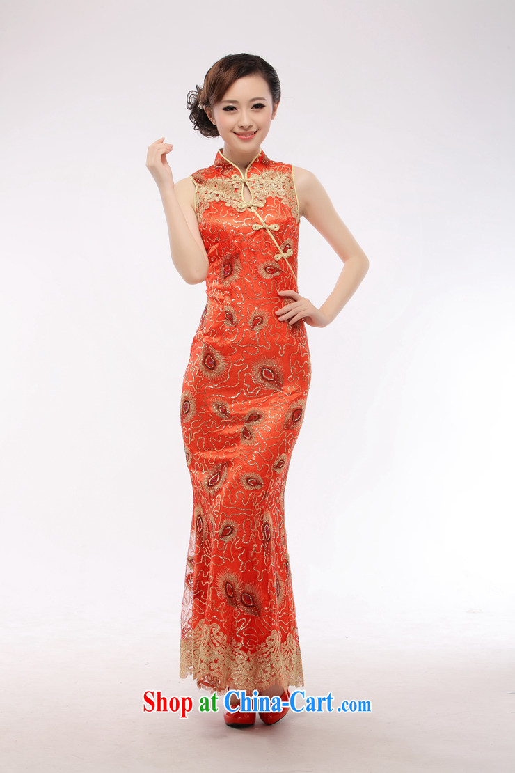 Slim li know that 2015 summer new bride wedding dress long crowsfoot service slim Li know cheongsam dress bows dress QT 20 red XL pictures, price, brand platters! Elections are good character, the national distribution, so why buy now enjoy more preferential! Health