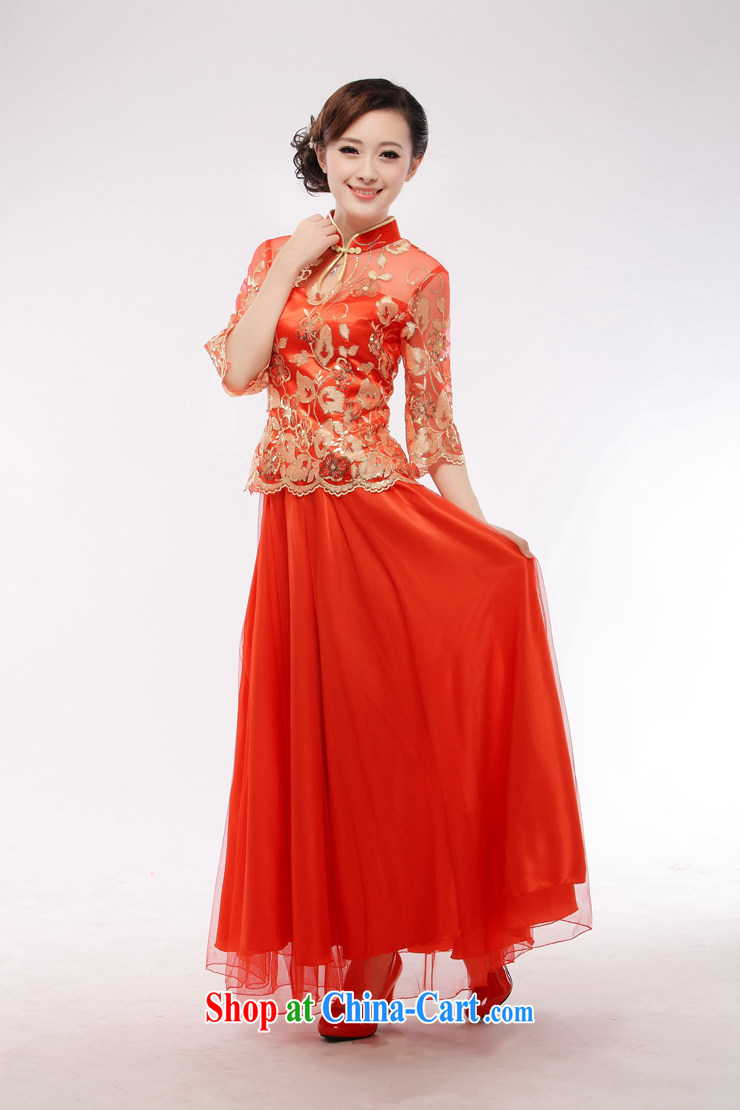 Slim li know 2014 new marriages red bows dress cheongsam dress stylish improved QB 8007 / (12 - 31) red XL pictures, price, brand platters! Elections are good character, the national distribution, so why buy now enjoy more preferential! Health