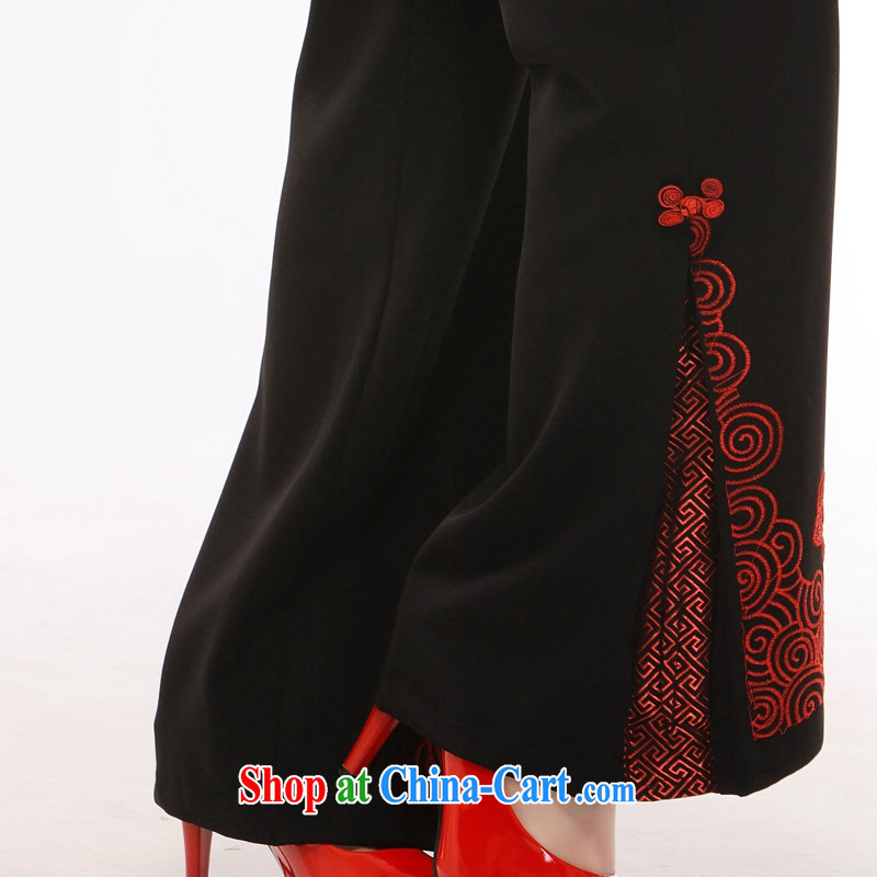 The slim li know as soon as possible, by 2015, older clothing, Tang pants retro improved stylish Xiangyun pants QB 091 black XXXXXL, slim Li (Q . LIZHI), online shopping